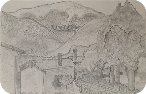 Dessin de la reproduction de la ville.